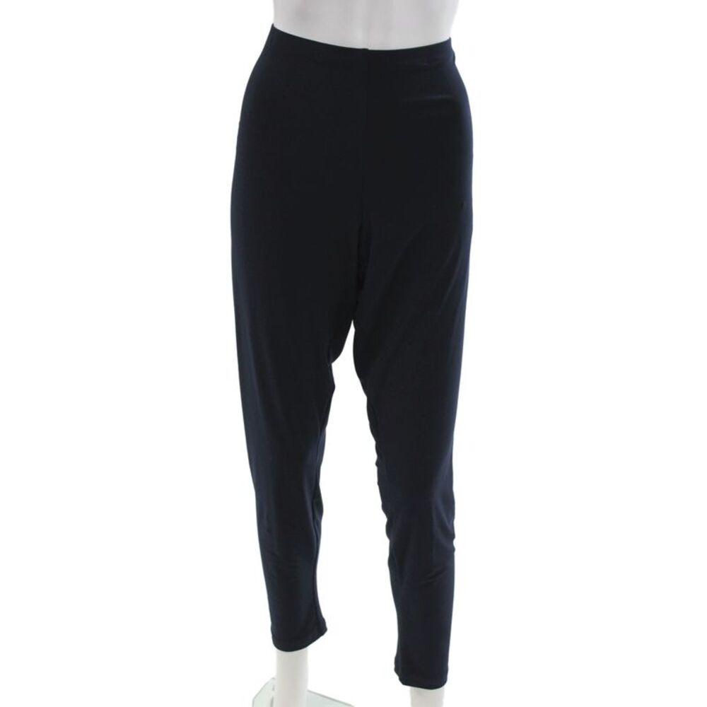 Sympli Womens Black Pull On Ankle Pants Plus Size 14